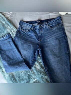 👖Nautica  Blue Jeans Zig Zag Stitching Size 16 Petite